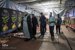 زائران و موکب‌داران در پایانه مرزی چذابه