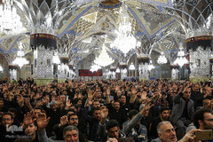 مراسم عزاداری شام اربعین حسینی در حرم مطهر رضوی