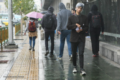 بارش اولین باران پاییزی در تهران