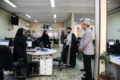 بازدید حجت الاسلام والمسلمین سیدمسعود میریان، مدیر مرکز قرآن کریم آستان قدس رضوی از تحریریه ایکنا