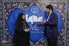  حضور اشرف بروجردی، رئیس سازمان اسناد و کتابخانه ملی ایران در استودیو مبین