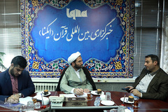 نشست حجت الاسلام والمسلمین مهدی فرمانیان، معاون امور بین الملل مجمع جهانی اهل بیت(ع) با سید محمد جواد شوشتری،مدیرعامل ایکنا و رییس سازمان قرآنی دانشگاهیان کشور