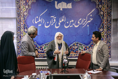 نشست شیخ محمد نمر زغموت، رئیس شورای اسلامی فلسطین در لبنان با خبرنگاران ایکنا