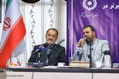 سمت راست احمد دباغ، حافظ روشندل کل قرآن  و عباس سلیمی، پیشکسوت قرآنی