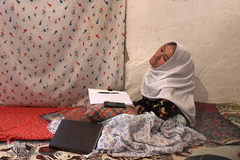 قلم بر لب، نقش زندگی می‌زند/ بیرجند