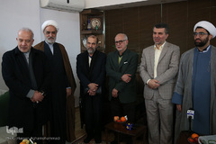 حضور جمعی از جامعه قرآنی در منزل مرحوم استاد ابوالفضل علامی