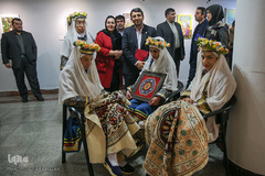 بازدید وحید قبادی‌دانا، رئیس سازمان بهزیستی از نمایشگاه آثار جشنواره ملی هنری «همام»