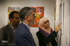 بازدید سیدعباس صالحی، وزیر فرهنگ و ارشاد اسلامی از نمایشگاه آثار جشنواره ملی هنری «همام»