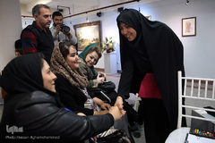 بازدید زهرا سعیدی، نماینده مبارکه از نمایشگاه آثار برگزیده جشنواره ملی و هنری «همام»