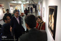 بازدید عبدالرضا عزیزی، رییس کمیسیون اجتماعی مجلس از نمایشگاه آثار برگزیده جشنواره ملی و هنری «همام»