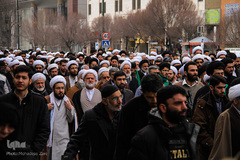 مراسم تشییع پیکر آیت‌الله سیدمحمدمهدی خلخالی در مشهد مقدس