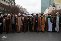 مراسم تشییع پیکر آیت‌الله سیدمحمدمهدی خلخالی در مشهد مقدس