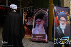 مراسم تشییع پیکر آیت‌الله سیدمحمدمهدی خلخالی در مشهد مقدس