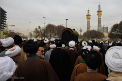 مراسم تشییع پیکر آیت‌الله سیدمحمدمهدی خلخالی در مشهد مقدس
