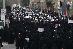 اجتماع مردم قم در پی شهادت حاج قاسم سلیمانی