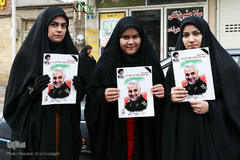 اجتماع مردم قم در پی شهادت حاج قاسم سلیمانی