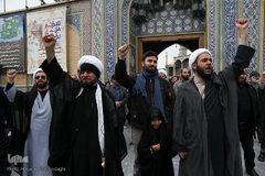 اجتماع مردم قم در پی شهادت حاج قاسم سلیمانی