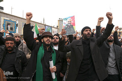 اجتماع مردم قم در پی شهادت حاج قاسم سلیمانی