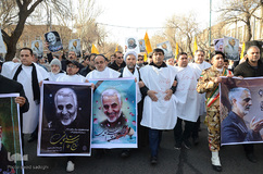 راهپیمایی مردم تبریز در پی شهادت سردار سپهبد شهید قاسم سلیمانی