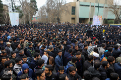 راهپیمایی دانشجویان دانشگاه های تهران در پی شهادت سردار قاسم سلیمانی