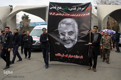 راهپیمایی دانشجویان دانشگاه های تهران در پی شهادت سردار قاسم سلیمانی