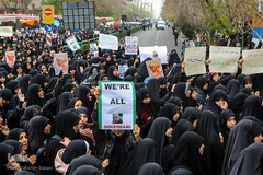 راهپیمایی دانشجویان دانشگاه های تهران در پی شهادت سردار قاسم سلیمانی