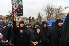 تجمع مردم تهران به مناسبت شهادت سردار سپهبد قاسم سلیمانی در میدان فلسطین