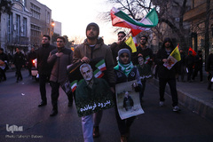 مراسم تشیع پیکر شهید سپهبد حاج قاسم سلیمانی در دانشگاه تهران