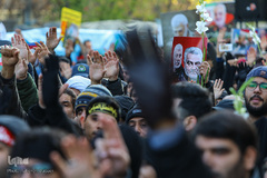 مراسم تشیع پیکر شهید سپهبد حاج قاسم سلیمانی در دانشگاه تهران