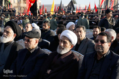 چهره ها در مراسم خاکسپاری شهید س‍پهبد قاسم سلیمانی/ کرمان