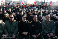 چهره ها در مراسم خاکسپاری شهید س‍پهبد قاسم سلیمانی/ کرمان