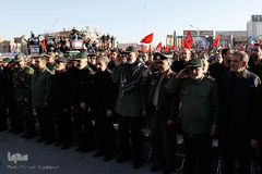 چهره ها در مراسم خاکسپاری شهید س‍پهبد قاسم سلیمانی/ کرمان