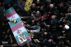 مراسم تشییع شهید سرهنگ پاسدار شهروز مظفری نیا در حرم حضرت معصومه(س)