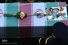 مراسم تشییع شهید سرهنگ پاسدار شهروز مظفری نیا در حرم حضرت معصومه(س)