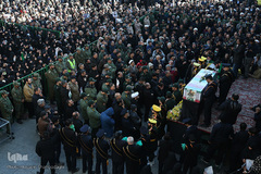 مراسم تشییع شهید سرهنگ پاسدار شهروز مظفری نیا در حرم حضرت معصومه(س)