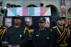 مراسم تشییع شهید سرهنگ پاسدار شهروز مظفری نیا در حرم حضرت معصومه(س)