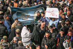 راهپيمايي سوگواران سردار دل‌ها در شيراز