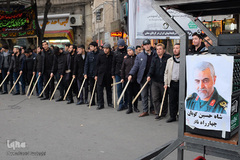 مراسم شاه حسین گویی عزاداران تبریزی شهادت سپهبد سلیمانی