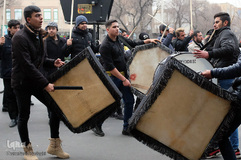 مراسم شاه حسین گویی عزاداران تبریزی شهادت سپهبد سلیمانی