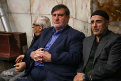 اسماعیل نجار، رئیس سازمان مدیریت بحران کشور در مراسم تشییع پیکر مرحوم حجت الاسلام والمسلمین سید هاشم رسولی محلاتی