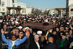مراسم تشییع پیکر مرحوم آیت الله رسولی محلاتی در شهر مقدس قم
