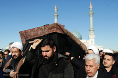 مراسم تشییع پیکر مرحوم آیت الله رسولی محلاتی در شهر مقدس قم