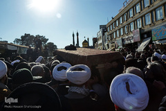 مراسم تشییع پیکر مرحوم آیت الله رسولی محلاتی در شهر مقدس قم