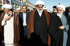 مراسم تشییع پیکر مرحوم آیت الله رسولی محلاتی در شهر مقدس قم