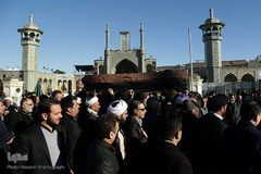 مراسم تشییع پیکر مرحوم آیت الله رسولی محلاتی در شهر مقدس قم