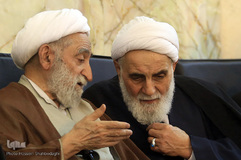 مجلس ترحیم آیت‌الله رسولی محلاتی در شبستان امام خمینی(ره) حرم حضرت معصومه(س)