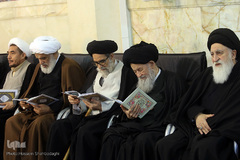 مجلس ترحیم آیت‌الله رسولی محلاتی در شبستان امام خمینی(ره) حرم حضرت معصومه(س)