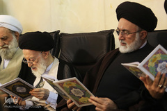 مجلس ترحیم آیت‌الله رسولی محلاتی در شبستان امام خمینی(ره) حرم حضرت معصومه(س)