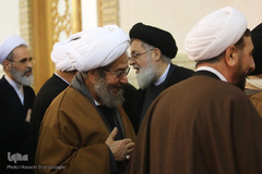 مجلس ترحیم آیت‌الله رسولی محلاتی در شبستان امام خمینی(ره) حرم حضرت معصومه(س)