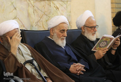 مجلس ترحیم آیت‌الله رسولی محلاتی در شبستان امام خمینی(ره) حرم حضرت معصومه(س)